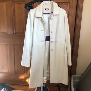 JCREW white ladies coat. Size 14